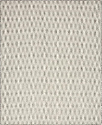 Nourison Home Courtyard Ivory Silver 8' x 10' Area Rug - Easy Clean, Non Shedding, Bed Room, Living Room, Dining Room, Kitchen (8' x 10')