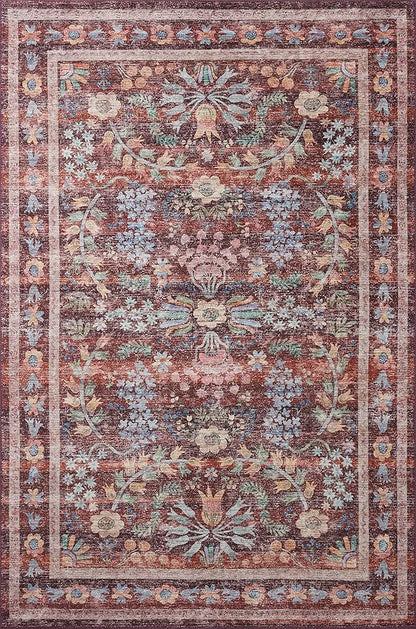 Loloi Rifle Paper Co. Maison Collection MAO-06 Red 2'-6" x 9'-6", .19" Pile Height, Runner Rug