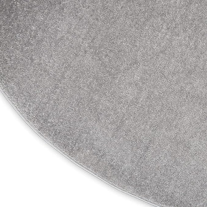 Nourison Home Nourison Essentials Silver Grey 6' x Round Area Rug - Easy Clean, Non Shedding, Bed Room, Living Room, Dining Room, Kitchen (6' x Round)