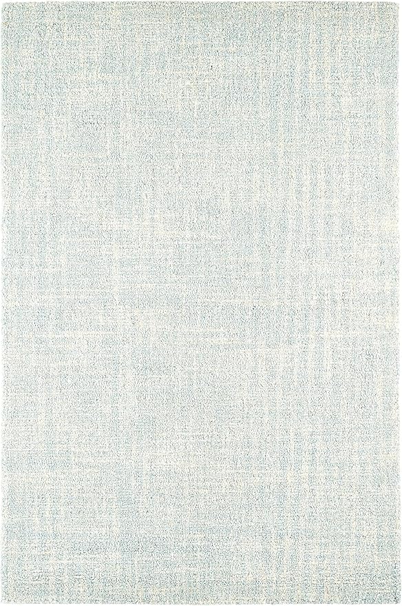Dash and Albert Crosshatch Wool Area Rug - 2.5' x 8' Runner Sky Blue Solid Hand Micro Hooked Accent Rug - Durable, High Traffic Areas Bedroom, Hallway, Stairs