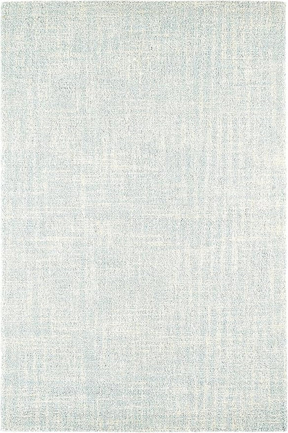 Dash and Albert Crosshatch Wool Area Rug - 2.5' x 8' Runner Sky Blue Solid Hand Micro Hooked Accent Rug - Durable, High Traffic Areas Bedroom, Hallway, Stairs