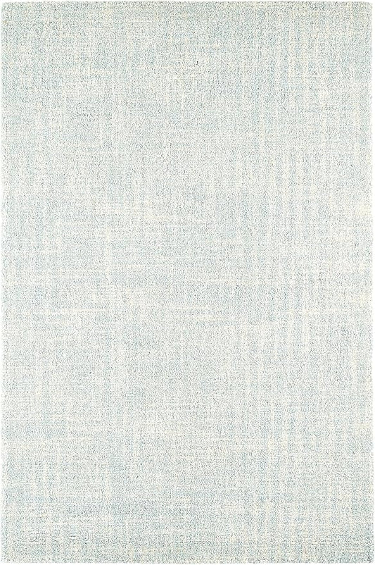 Dash and Albert Crosshatch Wool Area Rug - 2.5' x 8' Runner Sky Blue Solid Hand Micro Hooked Accent Rug - Durable, High Traffic Areas Bedroom, Hallway, Stairs