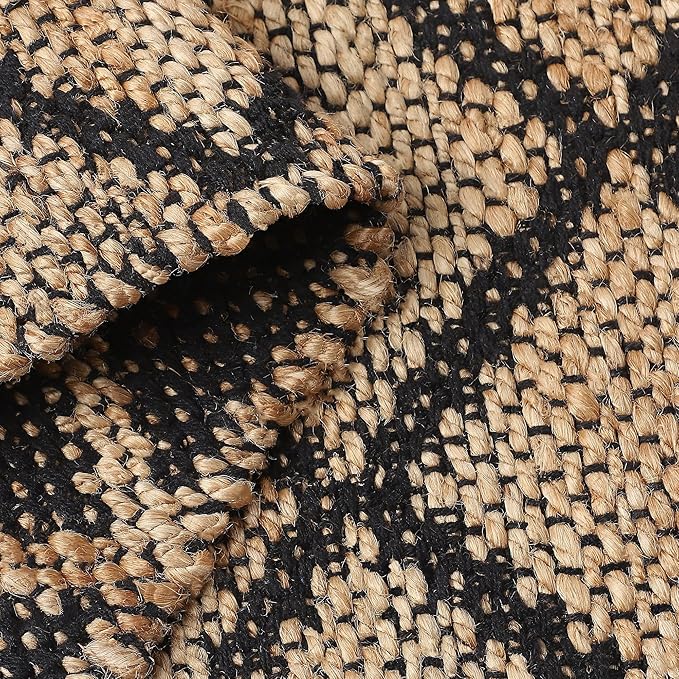 REDEARTH · Jute Cotton Area Rug - 2'x3' Rectangular Rug, Sustainable Handwoven, Non-Shedding, Soft & Durable – Reversible, Neutral Tones for Home Décor in Living Room, Dining Room, Bedroom