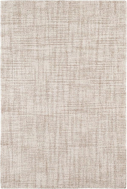 Dash and Albert Crosshatch Wool Area Rug - 2.5' x 8' Runner Ivory Solid Hand Micro Hooked Accent Rug - Durable, High Traffic Areas Bedroom, Hallway, Stairs