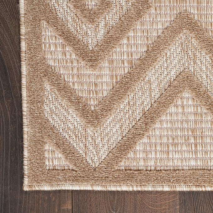 Nourison Home Versatile Natural Beige 2' x 4' Area Rug - Easy Clean, Non Shedding, Bed Room, Living Room, Dining Room, Kitchen (2' x 4')