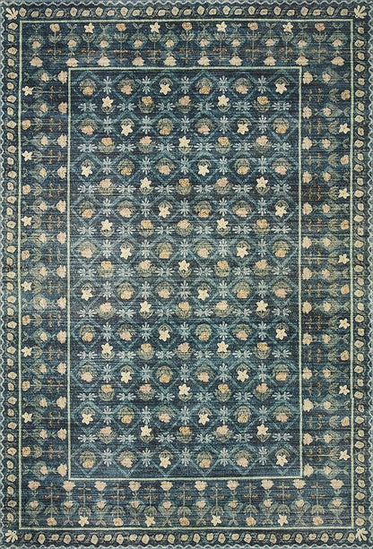 Loloi Rifle Paper Co. Eden Collection EDE-03 Lattice Indigo 2'-3" x 3'-9" Accent Rug feat. CloudPile™