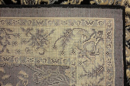 Unique Loom Sialk Hill Collection Area Rug - Washington (2' 11" x 16' 5" Runner Black/Gray)