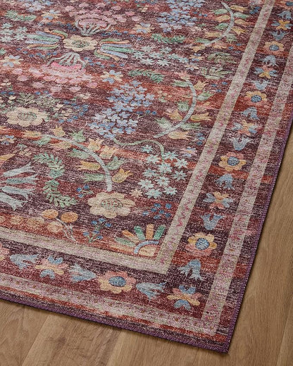 Loloi Rifle Paper Co. Maison Collection MAO-06 Red 2'-6" x 9'-6", .19" Pile Height, Runner Rug