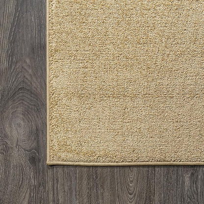JONATHAN Y Haze Solid Low-Pile Mustard Indoor Area Rug 3x5, Coastal,Bohemian,Minimalist,Classic, Easy-Cleaning for Living Room,Bedroom,Kitchen,Pet Friendly,Non-Shedding (SEU100B-3)