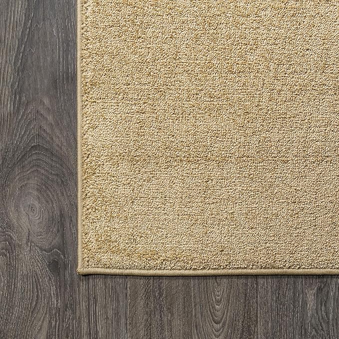 JONATHAN Y Haze Solid Low-Pile Mustard Indoor Area Rug 10x14, Coastal,Bohemian,Minimalist,Classic, Easy-Cleaning for Living Room,Bedroom,Kitchen,Pet Friendly,Non-Shedding (SEU100B-14)