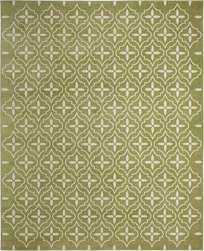 Nourison Home Nourison Essentials Green Ivory 8' x 10' Area Rug - Easy Clean, Non Shedding, Bed Room, Living Room, Dining Room, Kitchen (8' x 10')