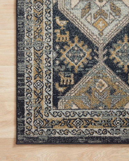 Loloi Jocelyn Collection JOC-02 Navy/Blue 2'-3" x 7'-6" .38" Thick Runner Rug