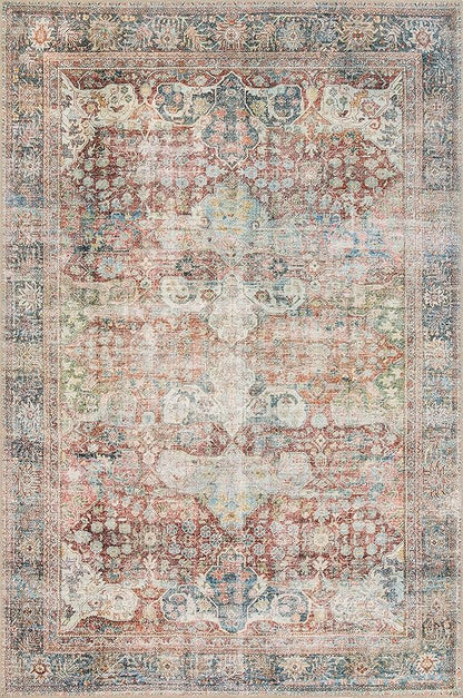 Loloi Loren Collection LQ-14 Brick/Multi 5'-0" x 7'-6" Area Rug