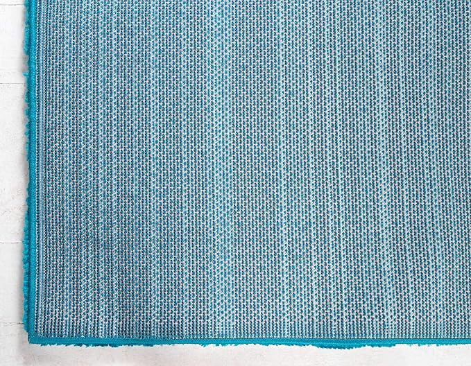 Unique Loom Solo Collection Area Rug - Calabasas (5' 3" x 7' 7" Rectangle, Turquoise)