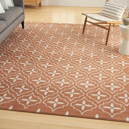 Nourison Home Nourison Essentials Copper 8' x 10' Area Rug - Easy Clean, Non Shedding, Bed Room, Living Room, Dining Room, Kitchen (8' x 10')
