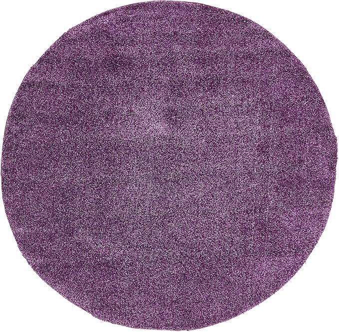 Unique Loom Solo Collection Area Rug - Calabasas (7' 10" Round, Violet)