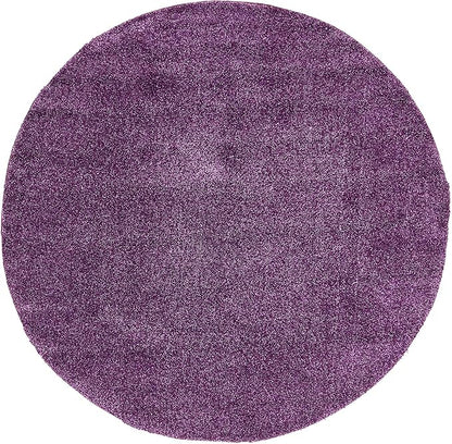 Unique Loom Solo Collection Area Rug - Calabasas (7' 10" Round, Violet)