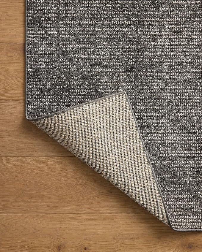 Loloi Kamala Collection KAM-06 Charcoal/Ivory 2'-7" x 12'-0" Runner Rug