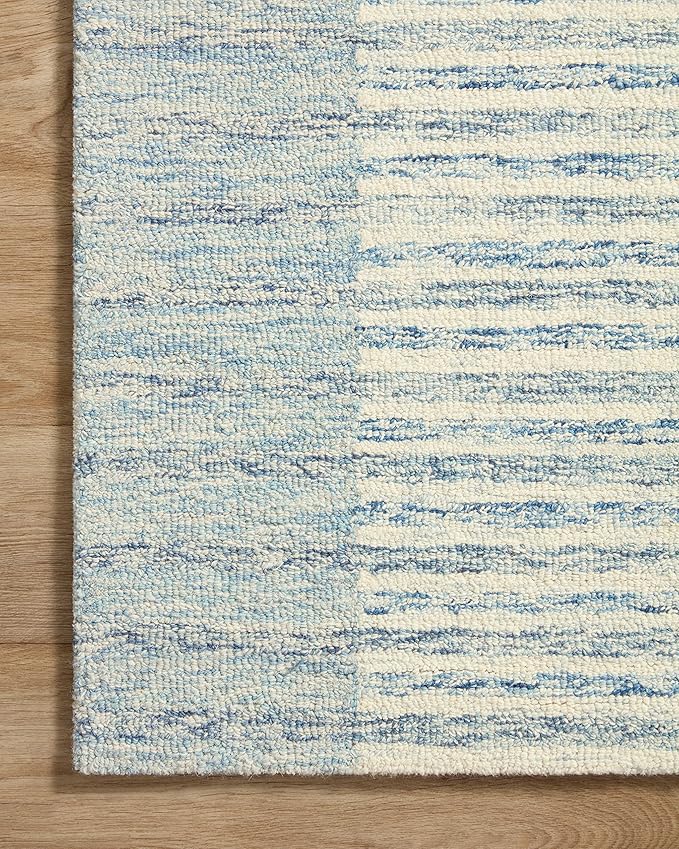 Loloi Chris Loves Julia Chris Collection CHR-01 Ivory/Denim 2'-0'' x 5'-0'', .50" Pile Height, Accent Rug