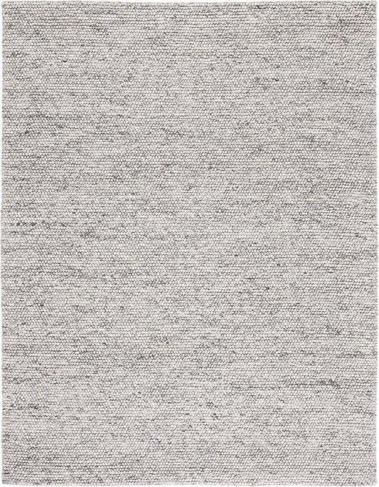SAFAVIEH Area Rug 11x15 - Natura Collection - Large - Light Grey & Ivory, Handmade Wool Blend, Textured Design, Ideal for Living Room, Bedroom, Dining Space (NAT620G)