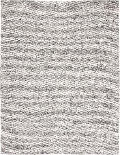 SAFAVIEH Area Rug 9x12 - Natura Collection - Large - Light Grey & Ivory, Handmade Wool Blend, Textured Design, Ideal for Living Room, Bedroom, Dining Space (NAT620G)