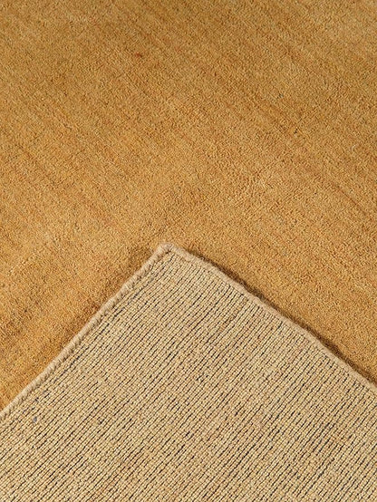 Rugsotic Carpets Hand Knotted Gabbeh Wool 6'x9' Area Rug Solid Gold L00111