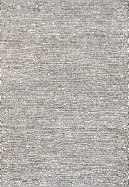 Nuloom Elfriede Handmade, Grey/Ivory, 2'6" x 6', Jute & Cotton, Textured and Earthy, High Traffic, Stain Resistant, Easy Clean, Durable Area Rug for Bedroom, Living Room, Dining, Entryway
