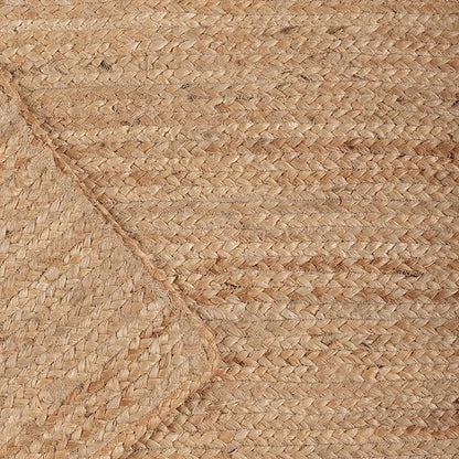 REDEARTH · Rectangular Area Rug - 4'x6' Braided Natural Jute with Non-Skid Backing - Handwoven Boho Rug for Bedroom, Kitchen, Living Room - Farmhouse Aesthetic Home Decor - Durable Handmade Rug