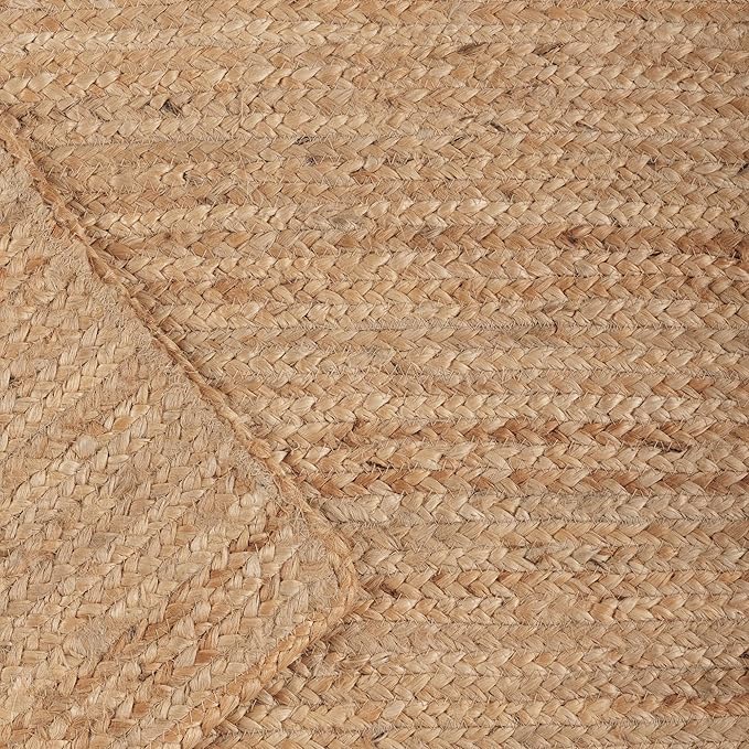 REDEARTH · Area Runner Rug - 2'x6' Braided Natural Jute with Non-Skid Backing - Handwoven Rectangular Boho Rug for Bedroom, Kitchen, Living Room - Farmhouse Aesthetic Home Decor - Handmade Carpet