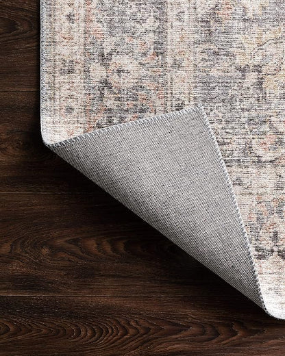 Loloi Skye Collection SKY-01 Grey/Apricot 8'-0" x 8'-0" Round Area Rug