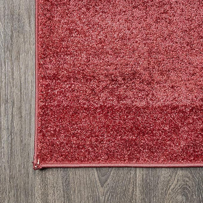 JONATHAN Y Haze Solid Low-Pile Red Indoor Area Rug 8x10, Coastal,Bohemian,Minimalist,Classic, Easy-Cleaning for Living Room,Bedroom,Kitchen,Pet Friendly,Non-Shedding (SEU100E-8)