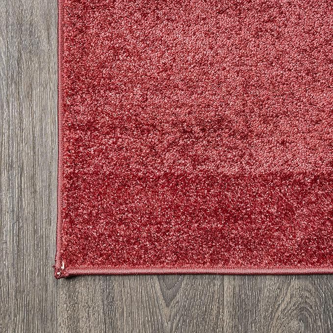 JONATHAN Y Haze Solid Low-Pile Red Indoor Area Rug 12x15, Coastal,Bohemian,Minimalist,Classic, Easy-Cleaning for Living Room,Bedroom,Kitchen,Pet Friendly,Non-Shedding (SEU100E-15)