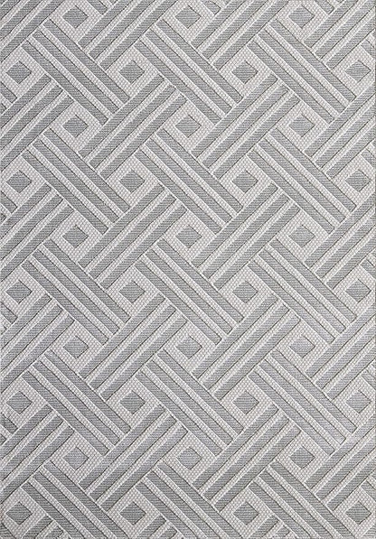 Abani Modern Grey Geometric Striped Chevron 5'3" x 7'6" Area Rug Rugs Nova Collection - Eclectic Pattern Accent Rug
