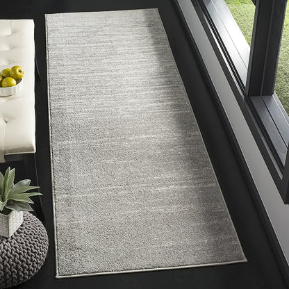 SAFAVIEH Adirondack Collection Runner Rug - 2'6" x 8', Light Grey & Grey, Modern Ombre Design, Non Shedding & Easy to Clean, Ideal for Hallway, Foyer, Kitchen, Entryway, Bedroom (ADR113C)