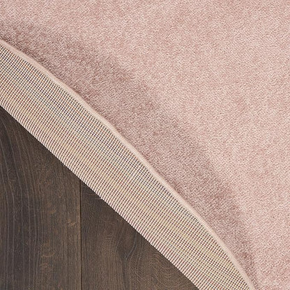 Nourison Home Nourison Essentials Pink 6' x Round Area Rug - Easy Clean, Non Shedding, Bed Room, Living Room, Dining Room, Kitchen (6' x Round)