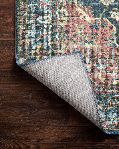 Loloi II Skye Collection SKY-08 Denim/Brick 2'-3" x 3'-9" Accent Rug