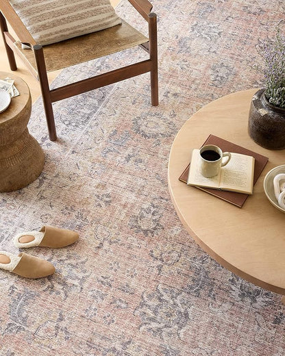 Loloi Skye Collection SKY-01 Blush/Grey 9'-0" x 12'-0" Area Rug