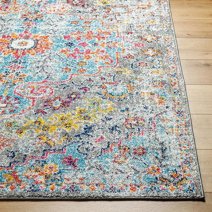 Livabliss Odelia Vintage Bohemian Runner Area Rug,2'7" x 7'3",Aqua