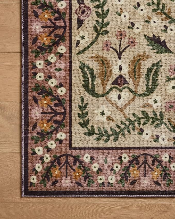 Loloi Rifle Paper Co. Canopy Collection CNP-03 Aubergine 7'-6" x 9'-6" Area Rug