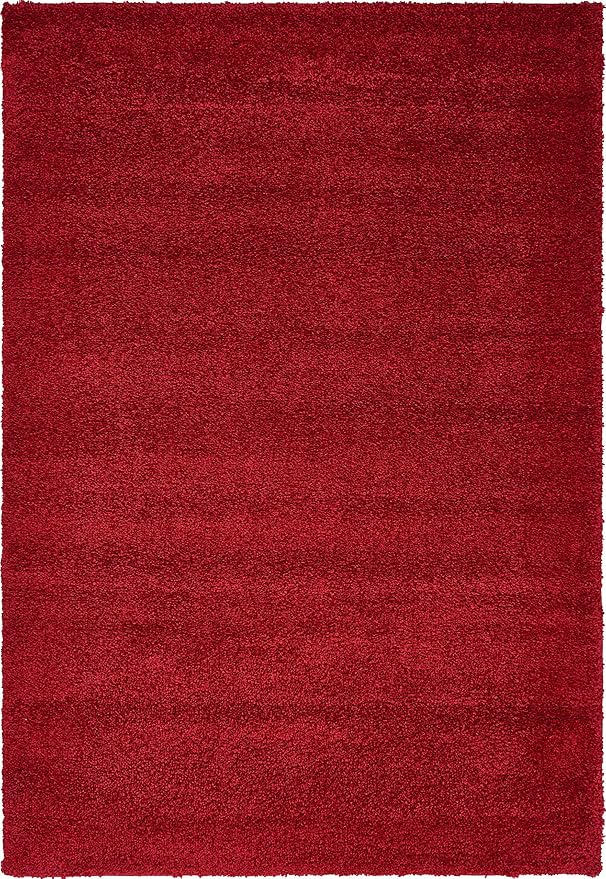 Unique Loom Solo Collection Area Rug - Calabasas (5' 3" x 7' 7" Rectangle, Red)