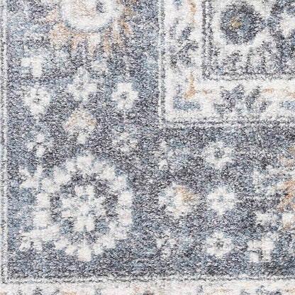 Nourison Home Astra Machine Washable Dark Blue 7'10" x 10' Area Rug - Easy Clean, Non Shedding, Bed Room, Living Room, Dining Room, Kitchen (8' x 10')