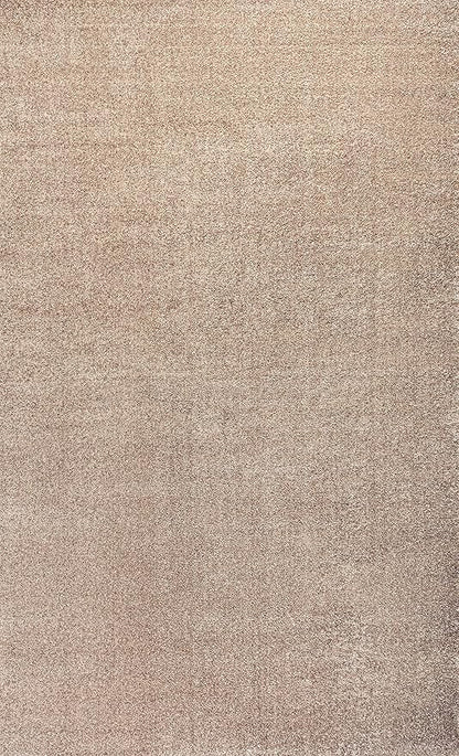 Eyely UES100G-4 Supersoft Haze Solid Low-Pile Indoor Area Rug Casual;Contemporary;Solid;Traditional, Bedroom, Kitchen, Living Room, Easy-Cleaning, Non-Shedding, 4 X 6, Beige