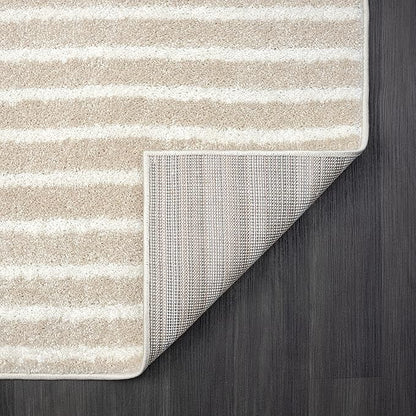 Abani Area Rug for Living Room - Nuevo 2' 6" x 6' Beige Arch Pattern Area Rug, Soft and Durable Living Room Rug, Stain and Fade Resistant, Chic Modern Design, Pet & Kid Friendly