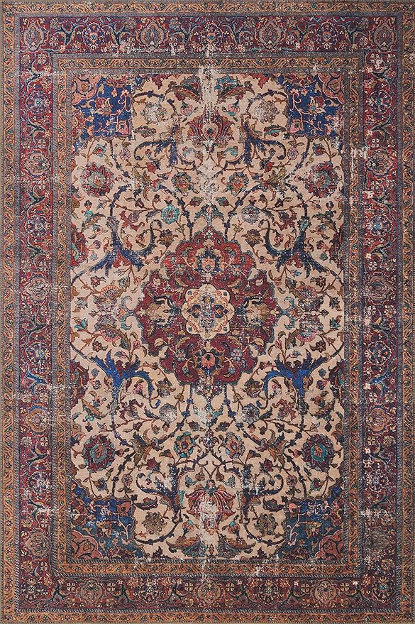 Loloi Loren Collection LQ-11 Sand/Multi 2'-6" x 7'-6" Runner Rug