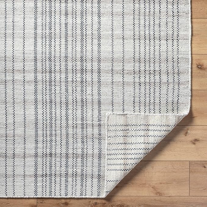 Mark&Day Wool Rugs, 4x6 Ishaq Cottage Slate Area Rug, Grey Silver Carpet for Living Room, Bedroom or Kitchen (3'6" x 5'6")