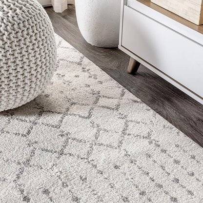 JONATHAN Y Boho Vintage Diamond Cream/Gray Indoor Area Rug 2X3 ft, Moroccan Hype for Living Room, Bedroom, Kitchen, Office, Easy-Cleaning, High Traffic, Pet-Friendly, Non-Shedding (MOH101B-23)