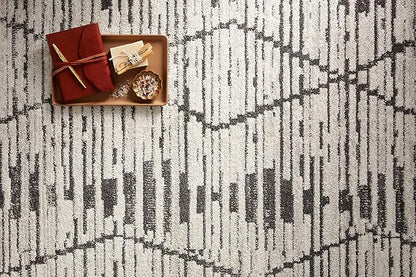 Loloi Kamala Collection KAM-02 Charcoal/Dove 6'-7" x 9'-6" Area Rug