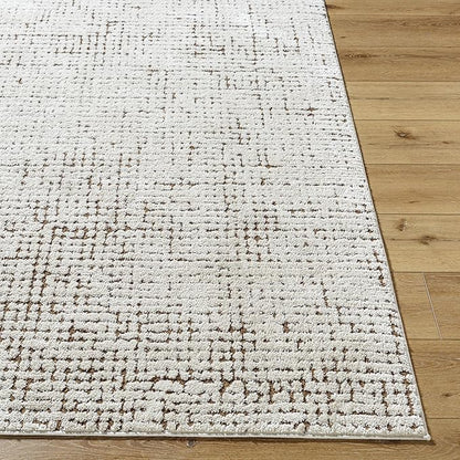 Livabliss x Our PNW Home Cascade Minimalist Area Rug, 6'7" x 9', Brown