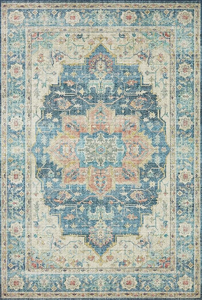 Loloi Skye Collection SKY-12 Ocean/Multi 2'-6" x 12'-0" Runner Rug