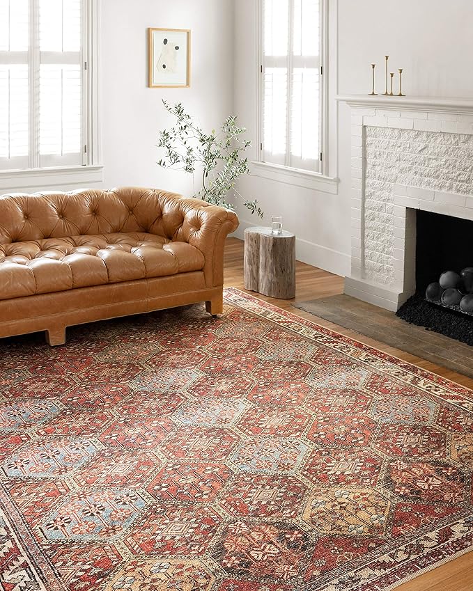 Loloi Loren Collection LQ-16 Spice/Multi 2'-3" x 3'-9" Accent Rug